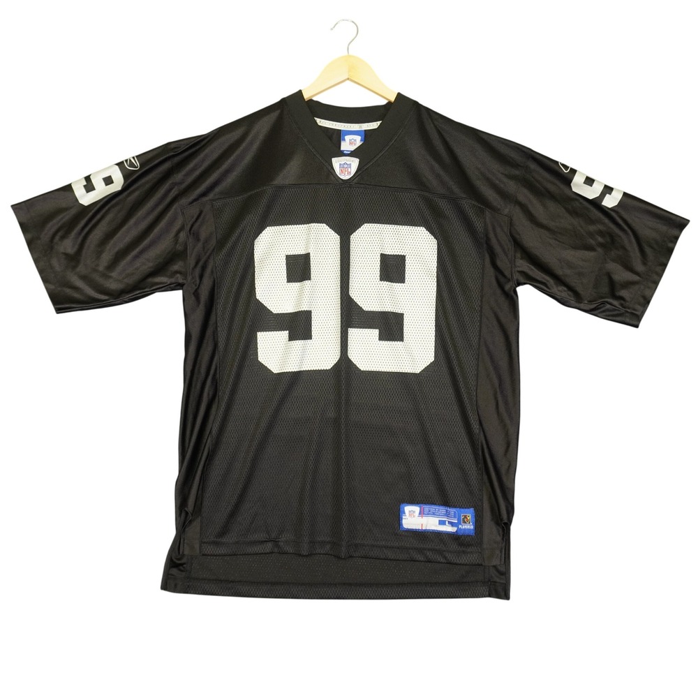 Vintage Reebok Oakland Raiders #99 Warren Sapp Authentic NFL Football Jersey